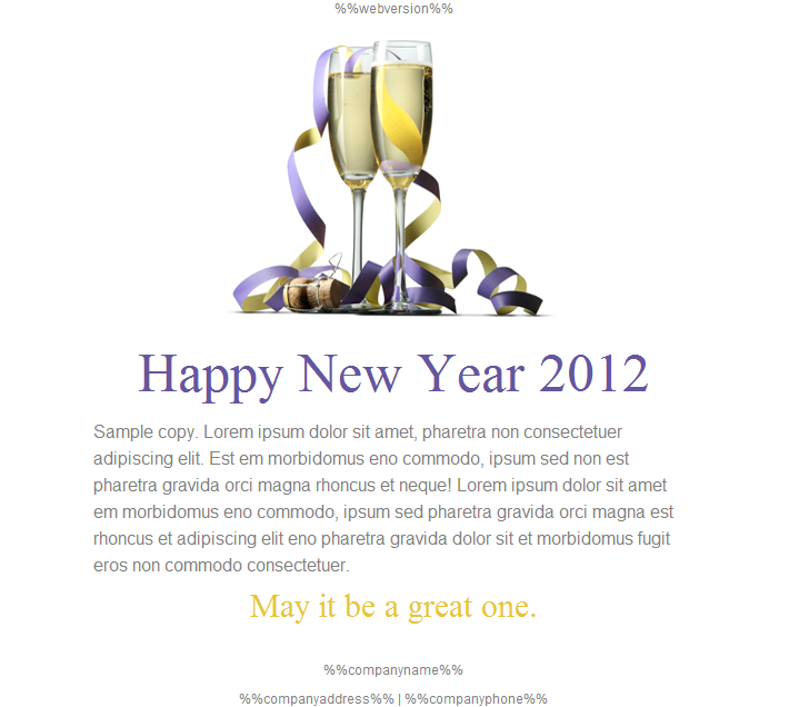 Wishing A Happy New Year Business Email